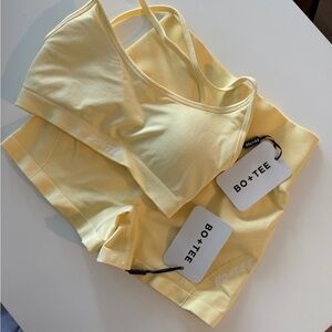 BO+TEE Women's Yellow Activewear Set